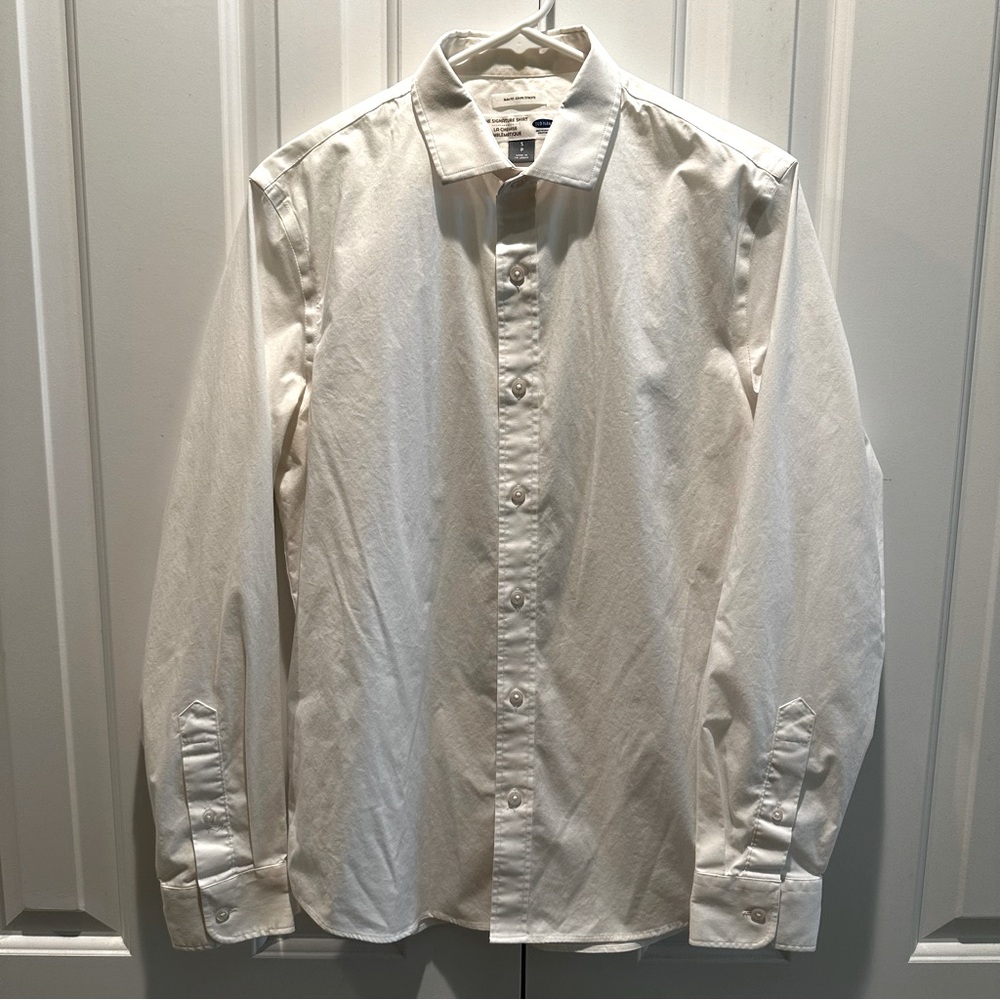 Old Navy Men’s White The Signature Shirt Slim Fit S
